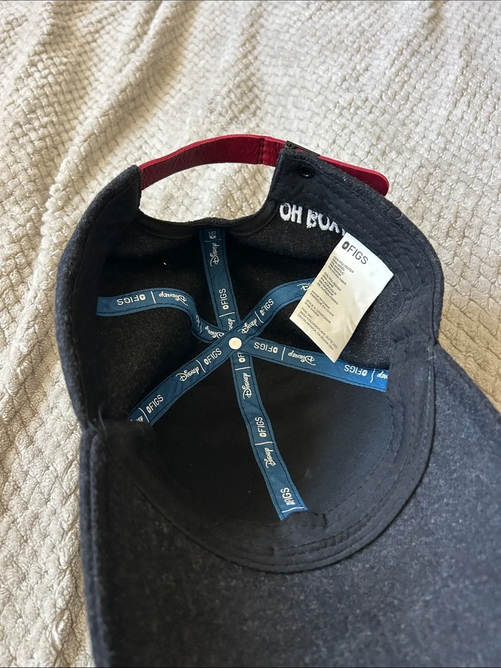 Disney Black Baseball Cap with Red Accent